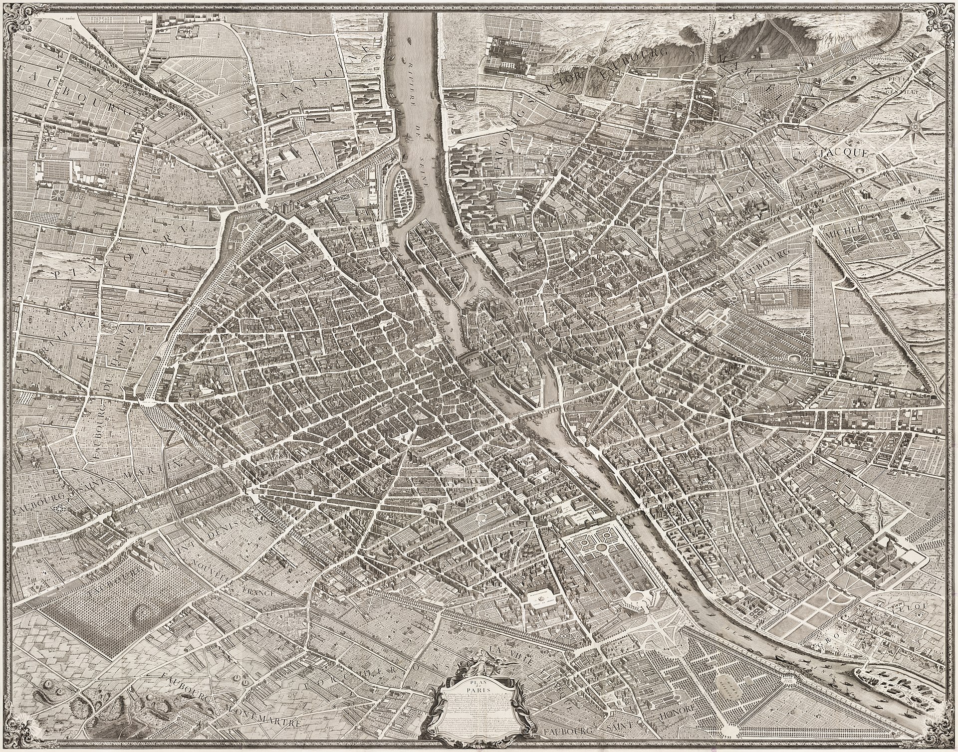 Avant Maps, le plan de Turgot